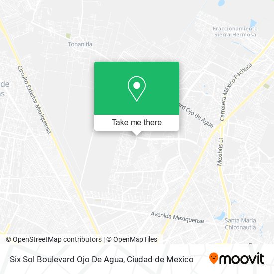 Six Sol Boulevard Ojo De Agua map