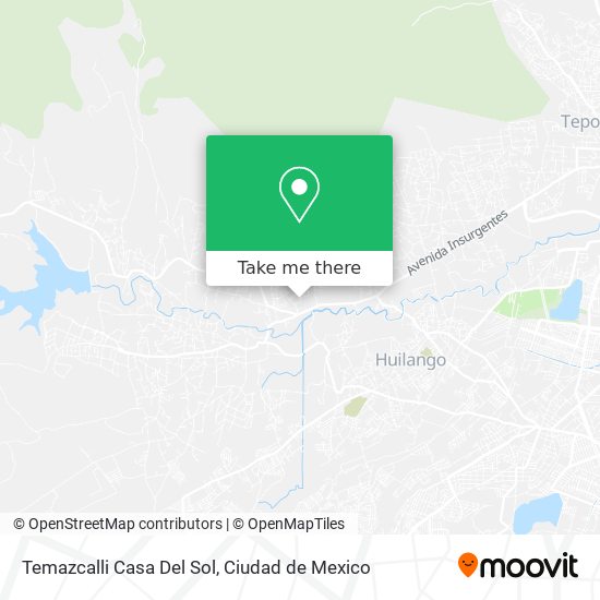 Mapa de Temazcalli Casa Del Sol