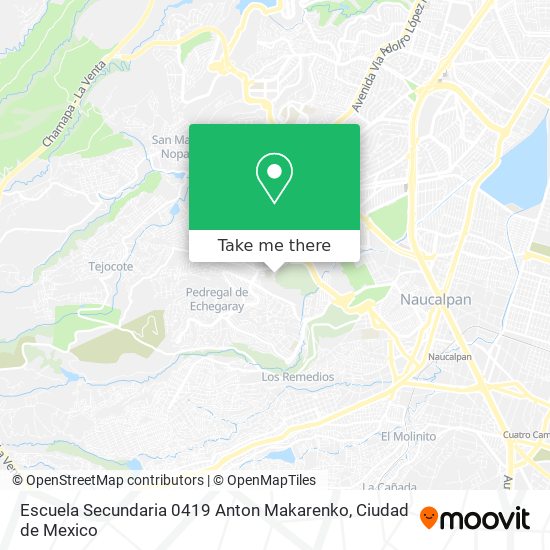 Mapa de Escuela Secundaria 0419 Anton Makarenko