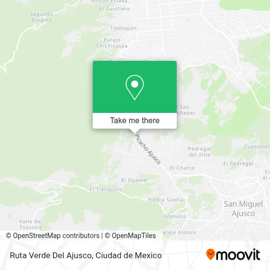Ruta Verde Del Ajusco map