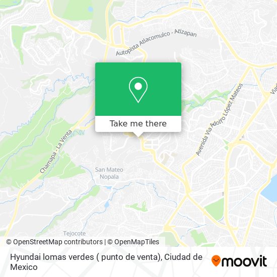 Mapa de Hyundai lomas verdes ( punto de venta)