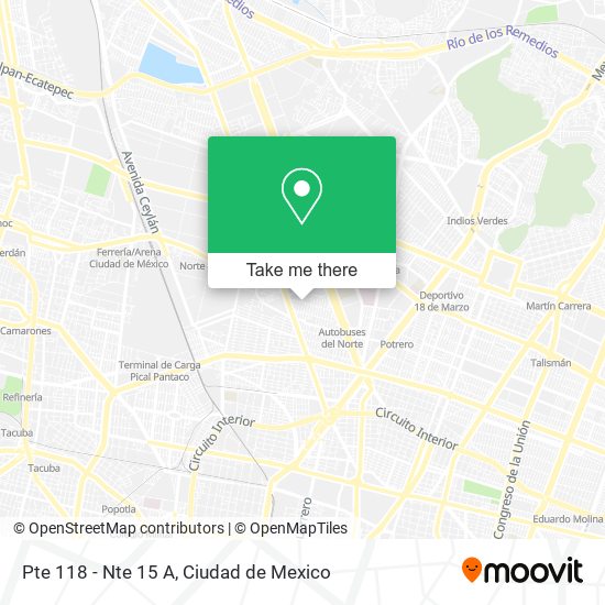 Pte 118 - Nte 15 A map