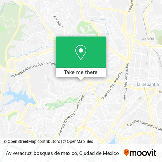 Mapa de Av veracruz, bosques de  mexico