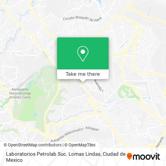 How to get to Laboratorios Petrolab Suc. Lomas Lindas in Nicolás Romero by  Bus or Train?