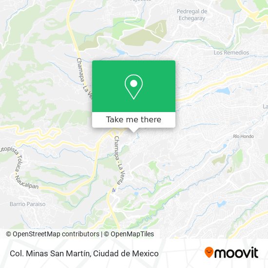 Col. Minas San Martín map