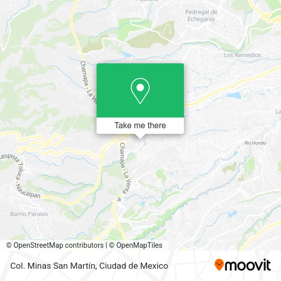 Col. Minas San Martín map
