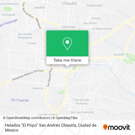 Mapa de Helados "El Popo" San Andrés Chiautla
