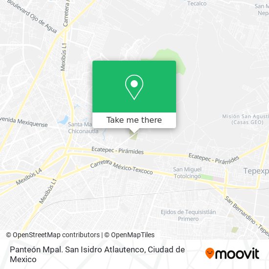 Mapa de Panteón Mpal. San Isidro Atlautenco