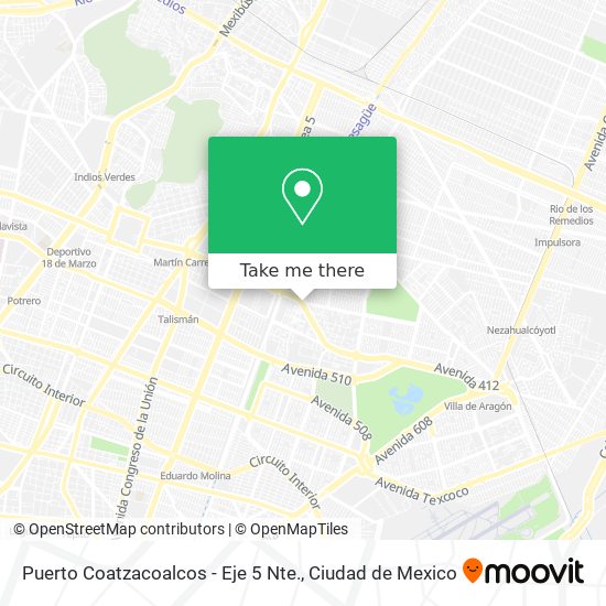 Mapa de Puerto Coatzacoalcos - Eje 5 Nte.