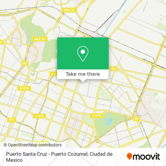 Mapa de Puerto Santa Cruz - Puerto Cozumel