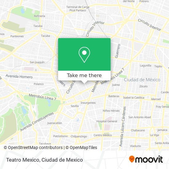 Teatro Mexico map