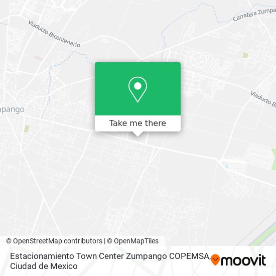 Estacionamiento Town Center Zumpango COPEMSA map