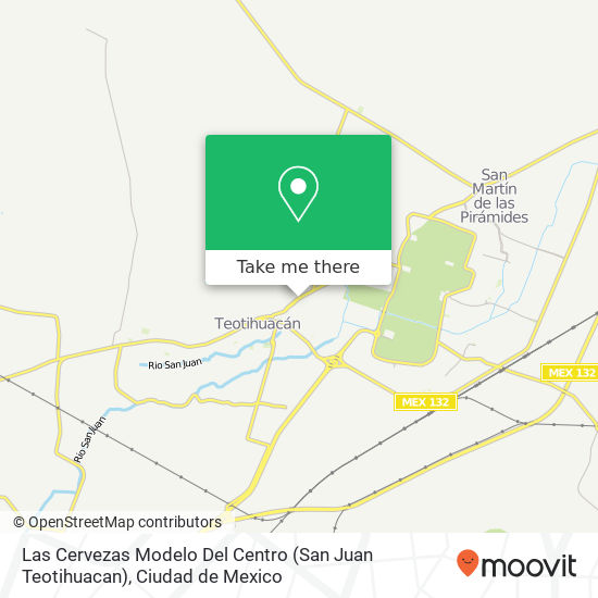 Las Cervezas Modelo Del Centro (San Juan Teotihuacan) map