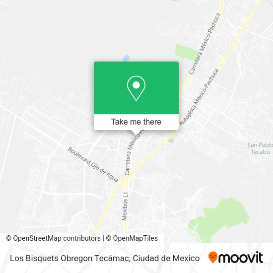 Mapa de Los Bisquets Obregon Tecámac
