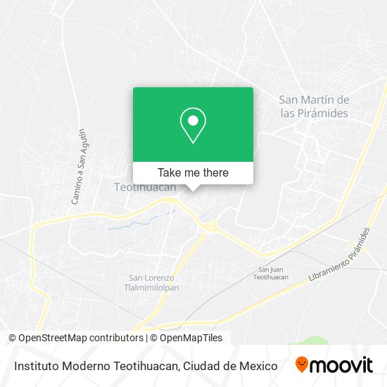 Instituto Moderno Teotihuacan map