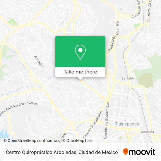 Centro Quiropráctico Arboledas map