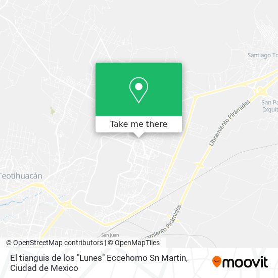 El tianguis de los "Lunes" Eccehomo Sn Martin map