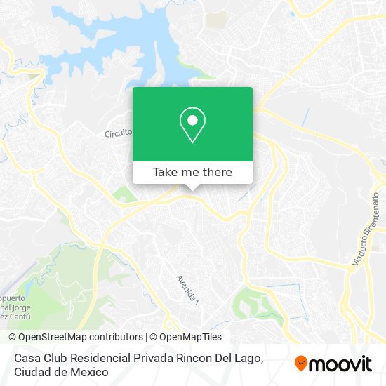 Mapa de Casa Club Residencial Privada Rincon Del Lago