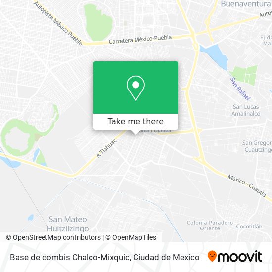 Base de combis Chalco-Mixquic map