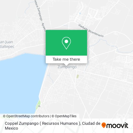 Coppel Zumpango ( Recursos Humanos ) map