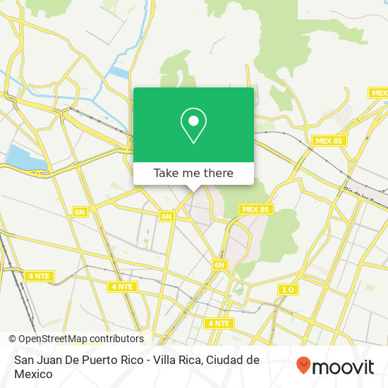 San Juan De Puerto Rico - Villa Rica map