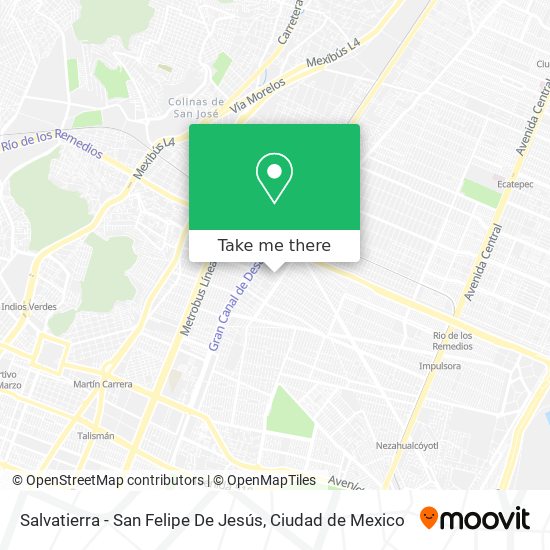 Salvatierra - San Felipe De Jesús map
