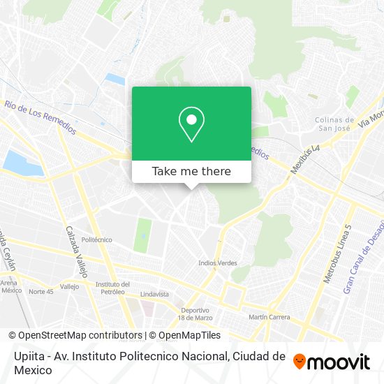 Upiita - Av. Instituto Politecnico Nacional map