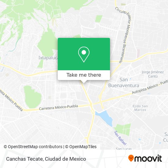 Canchas Tecate map