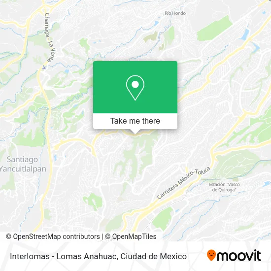 Interlomas - Lomas Anahuac map