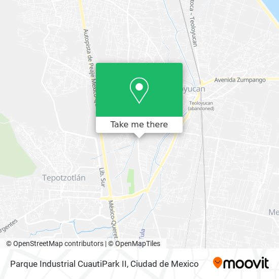 Mapa de Parque Industrial CuautiPark II