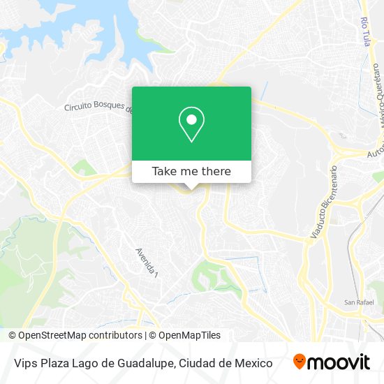 Vips Plaza Lago de Guadalupe map