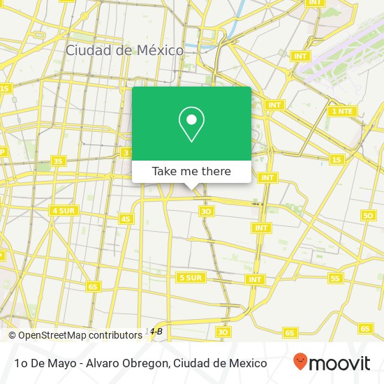 Mapa de 1o De Mayo - Alvaro Obregon