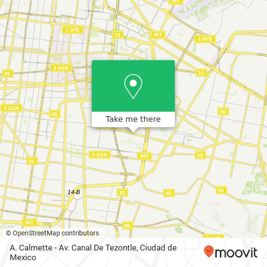 Mapa de A. Calmette - Av. Canal De Tezontle