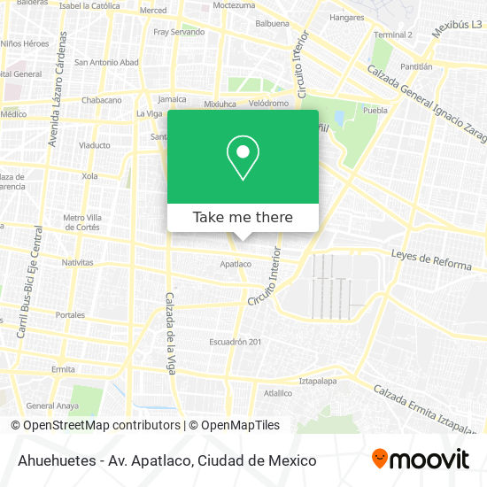 Ahuehuetes - Av. Apatlaco map