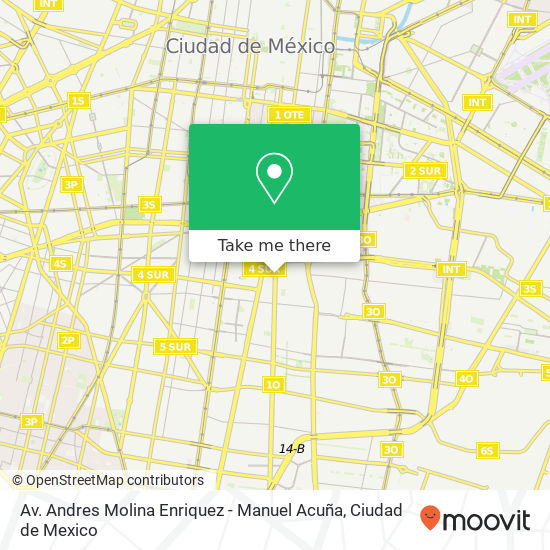 Av. Andres Molina Enriquez - Manuel Acuña map