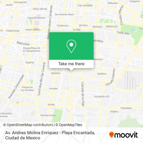 Mapa de Av. Andres Molina Enriquez - Playa Encantada