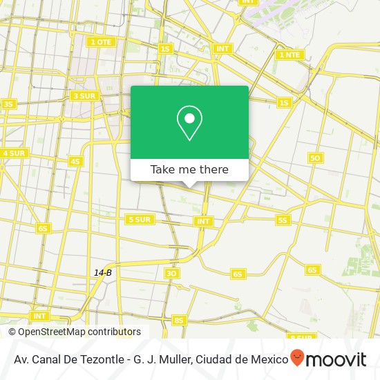 Av. Canal De Tezontle - G. J. Muller map