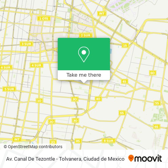 Mapa de Av. Canal De Tezontle - Tolvanera