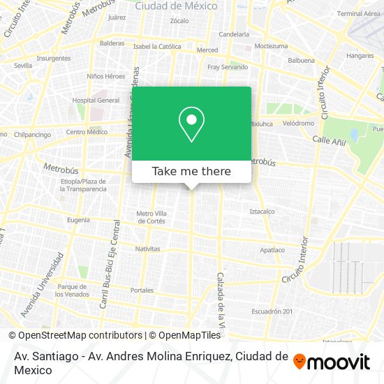 Av. Santiago - Av. Andres Molina Enriquez map