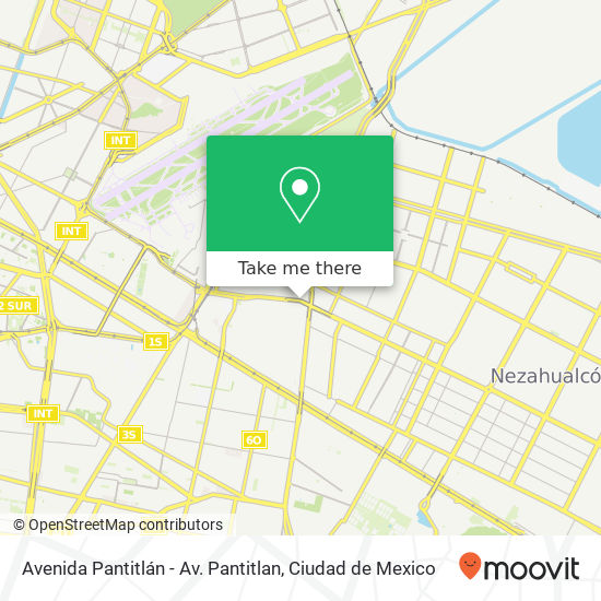 Mapa de Avenida Pantitlán - Av. Pantitlan