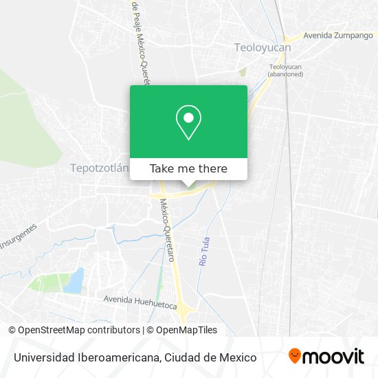 Mapa de Universidad Iberoamericana