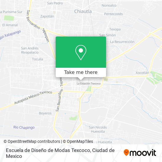 Escuela de Diseño de Modas Texcoco map