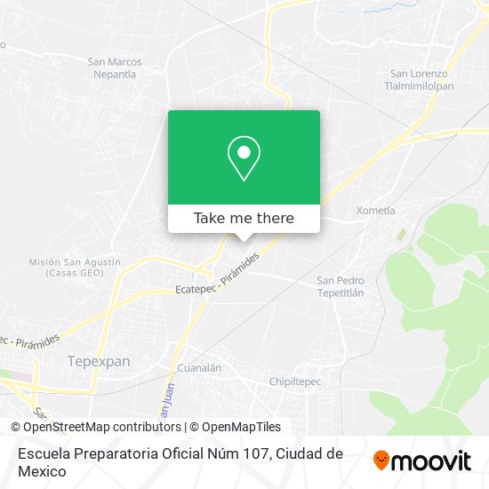 Mapa de Escuela Preparatoria Oficial Núm 107