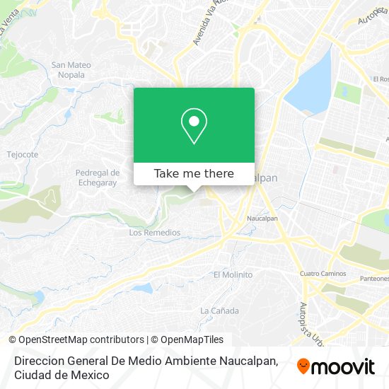 Direccion General De Medio Ambiente Naucalpan map