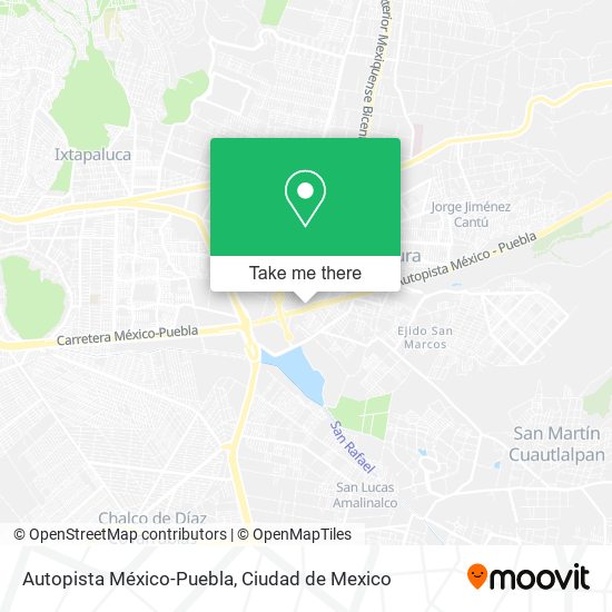 Mapa de Autopista México-Puebla