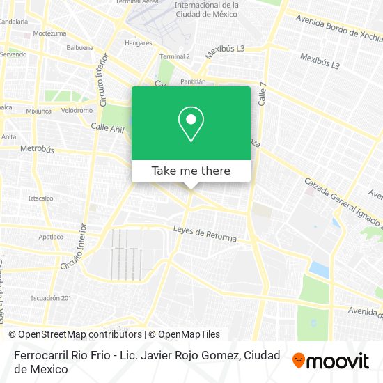 Ferrocarril Rio Frio - Lic. Javier Rojo Gomez map