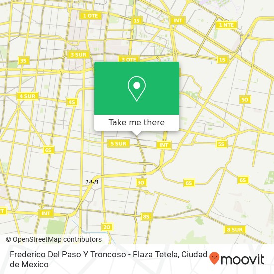 Mapa de Frederico Del Paso Y Troncoso - Plaza Tetela