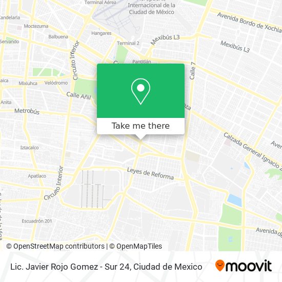 Lic. Javier Rojo Gomez - Sur 24 map