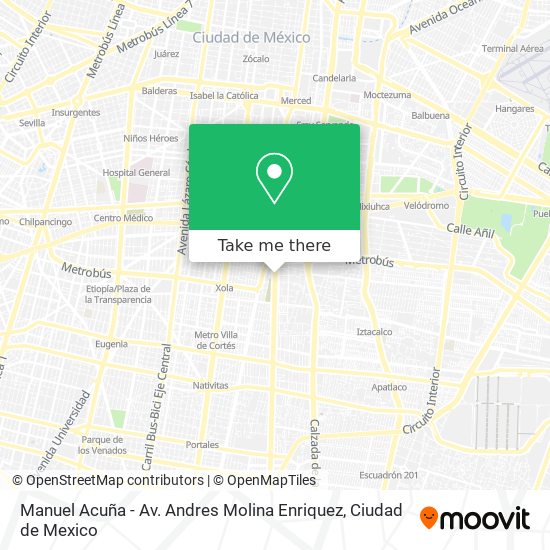 Manuel Acuña - Av. Andres Molina Enriquez map