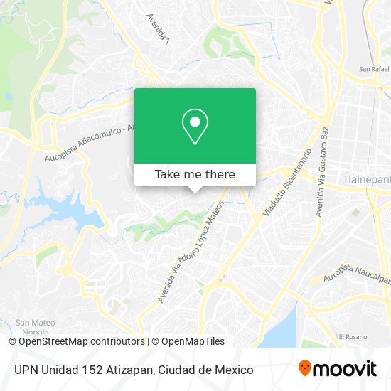 Mapa de UPN Unidad 152 Atizapan